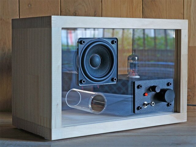 acrylic speaker pine [真空管アンプ内蔵] | iichi 日々の暮らしを