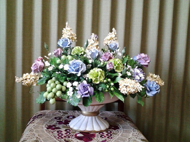 クレイフラワー(リヤドロ色の花盛)の画像1枚目