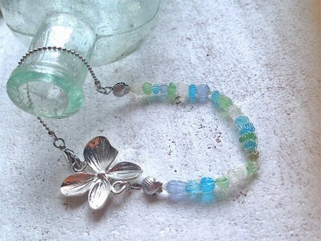 Seashore Bracelet with Orchidの画像1枚目