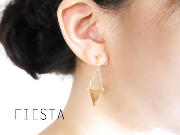 三角 バックパールピアス Iichi ハンドメイド クラフト作品 手仕事品の通販