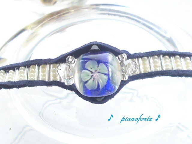 braccialetto di fiore bluの画像1枚目