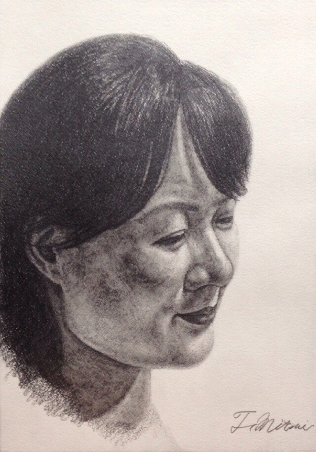肖像画鉛筆デッサンA4の画像1枚目