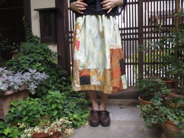 着物スカート☆夏から秋へ…お食事会やパーティにもに♪73㎝丈の画像1枚目
