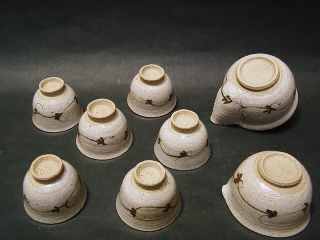 お煎茶器セット（唐津焼♪♪）☆煎茶道具 煎茶道具 煎茶器セット 信楽焼き 高橋楽斎作 湯のみ 5客 宝瓶