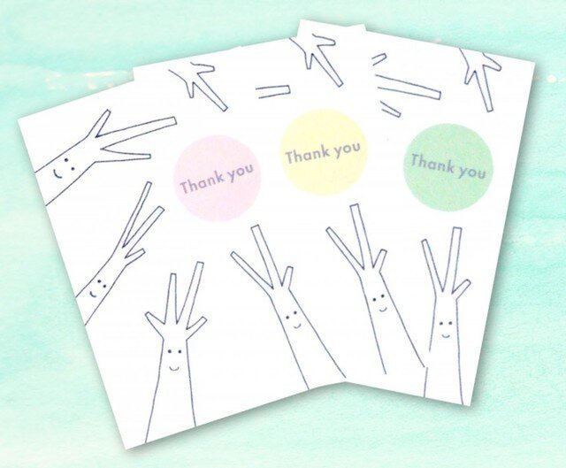 Thank youカード3枚セットの画像1枚目