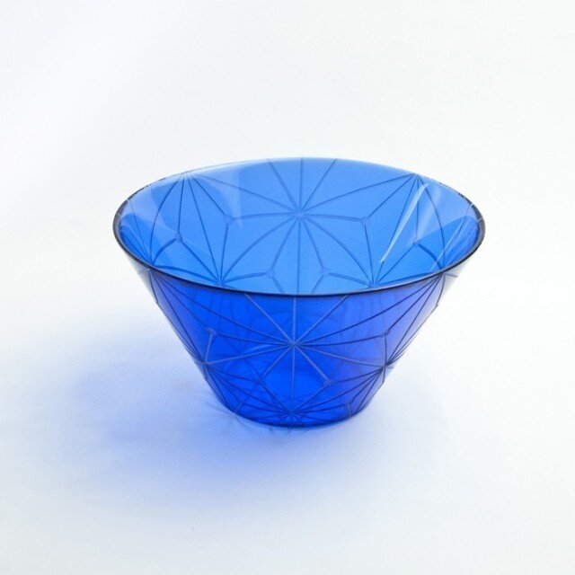 東京切子(花切子)サラダボウル 千代紙 青の画像1枚目
