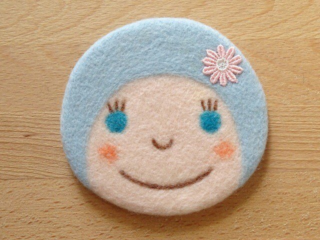 コースター おんなのこ〈ミズイロ〉の画像1枚目