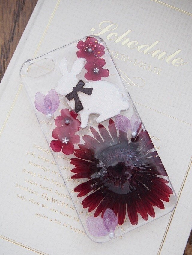 iphone6・5/5s・5c・4/4s押し花ケース【#164】の画像1枚目