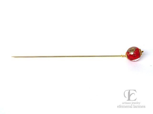 くるっとまとめ髪とんぼ玉のスティックかんざし Iichi ハンドメイド クラフト作品 手仕事品の通販