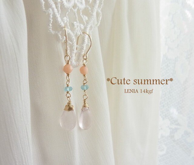Cute summer 14kgfピアスの画像1枚目