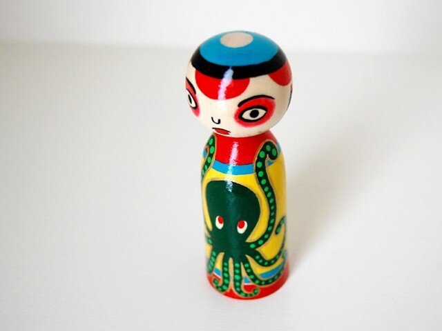 たこ坊主＊こけし＊緑 | iichi 日々の暮らしを心地よくする