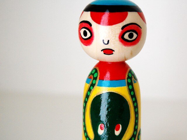 たこ坊主＊こけし＊緑 | iichi 日々の暮らしを心地よくする