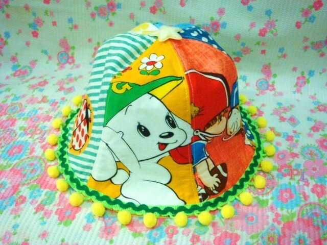昭和レトロ お子様ハット 青の画像1枚目
