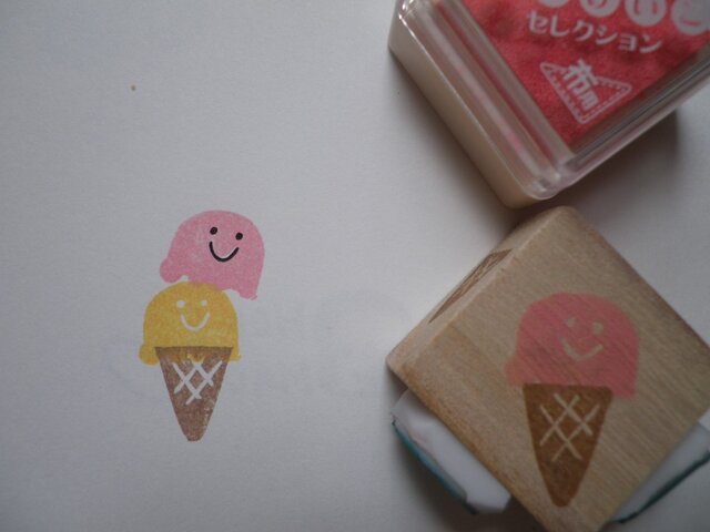 アイスのはんこ (消しゴムはんこ)の画像1枚目