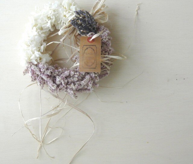 ラベンダーとリモニウムのwreathの画像1枚目