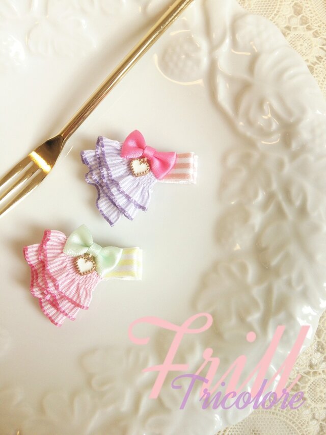 ベビーヘアクリップ*Frill *フリル*受注製作の画像1枚目