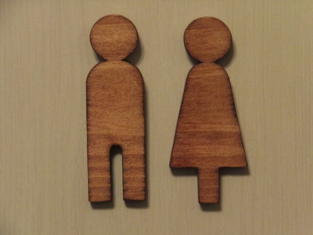 Y様専用☆木製トイレサイン☆トイレピクト☆チェリーの画像1枚目