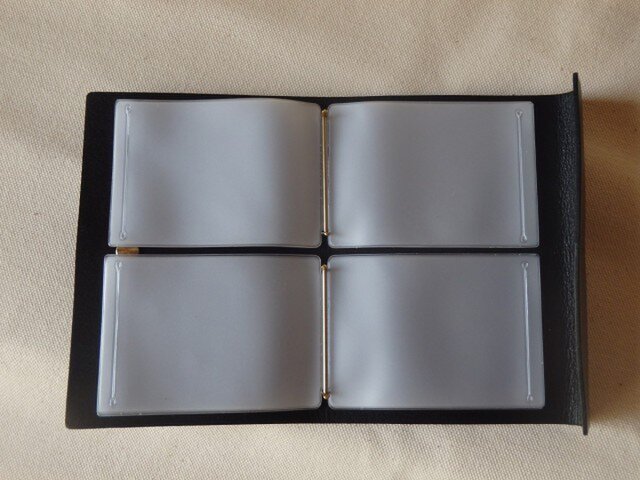 大容量 革のカードケース ギボシ仕様 ブラック Iichi ハンドメイド クラフト作品 手仕事品の通販
