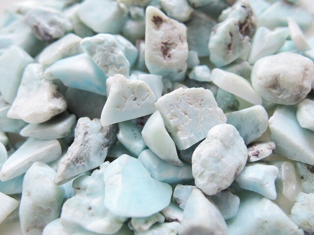 再々販ラリマーさざれ石（ミックスサイズ）浄化・インテリア用401