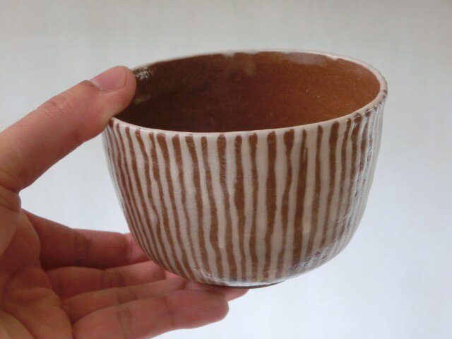シマシマ化粧 汁碗 aの画像1枚目