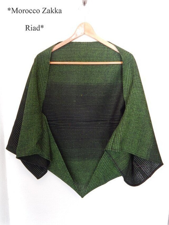 ポンチョ　グリーン+2Way手袋