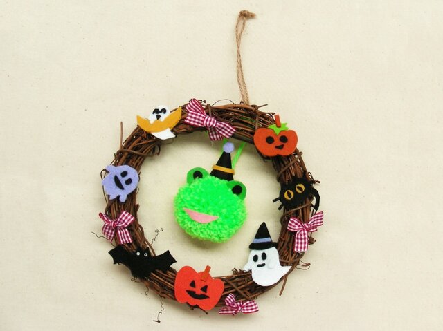 ハロウィンリース けろの画像1枚目