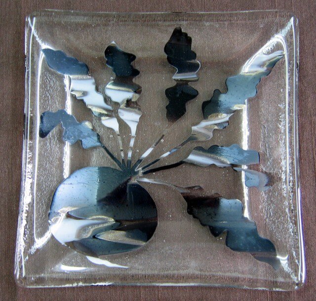 ハンドメイド　ガラス飾皿 asia-kobo_10031