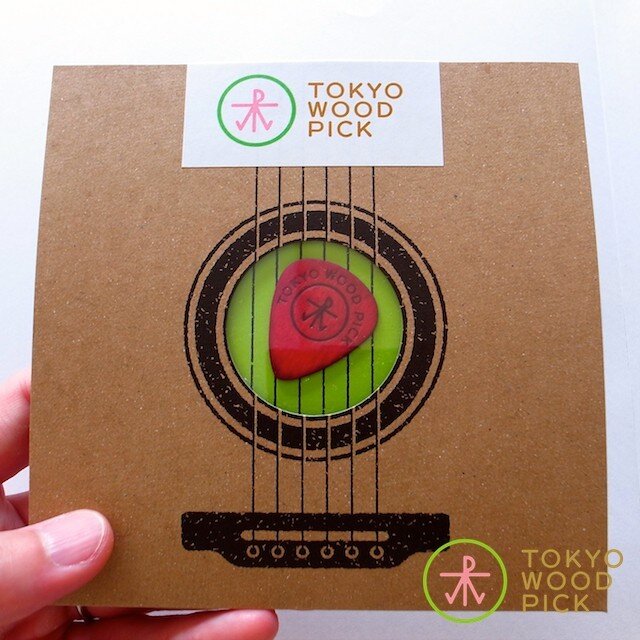 TOKYO WOOD PICK TearDrop Redの画像1枚目