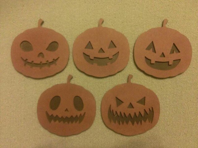 ハロウィン☆魔女の館ケース付ジャックランタンコースター5個