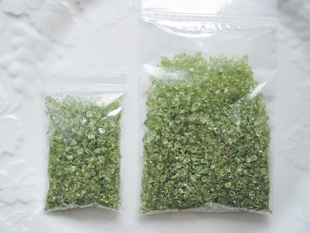 413）再々販☆ペリドットさざれ石（小）浄化・インテリア用