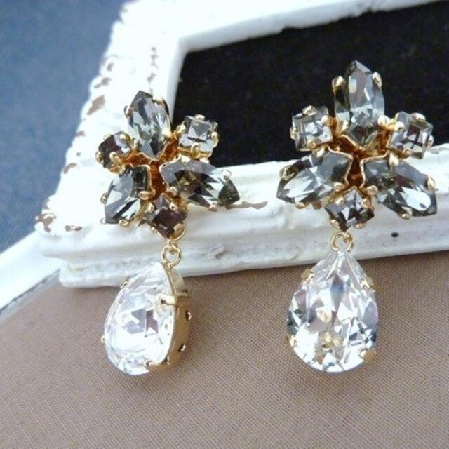 スワロフスキーのビジューピアス/イヤリング*