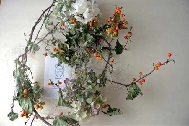 蔓梅擬のシンプルなwreathの画像1枚目