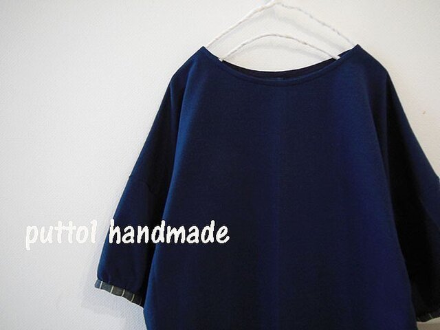 受注生産☆インディゴカラー カットソーの ビッグTシャツ の画像1枚目
