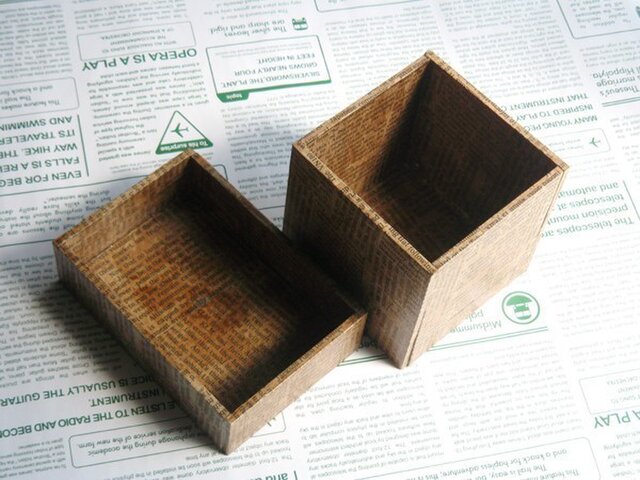 英字の小箱セット(チーク)の画像1枚目