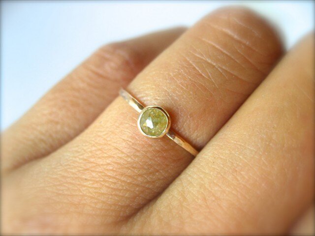 願い事のリングYellow Diamond 14kの画像1枚目