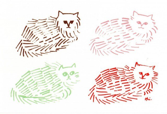 ポストカード 猫脈 2枚の画像1枚目