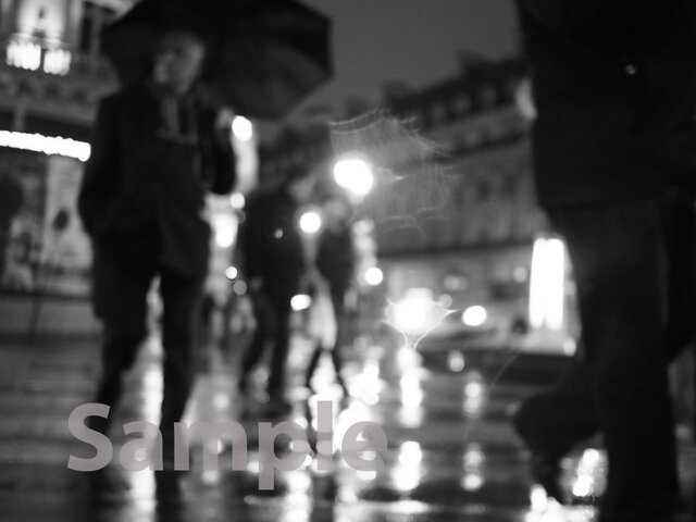 rainy day (Paris) モノクロの画像1枚目