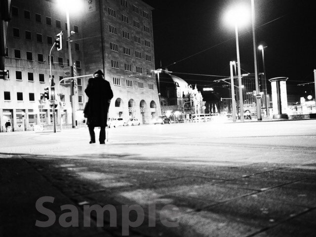 night in Nurnberg(ドイツ) モノクロの画像1枚目