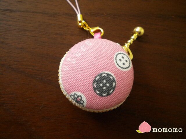 小花柄♪マカロンコインケース ストラップの画像1枚目