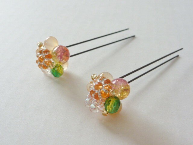 お花畑のUピン オレンジの画像1枚目
