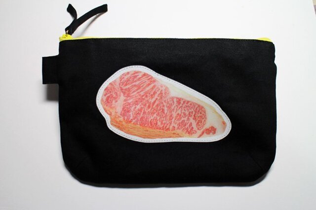 Mさまお取置き お肉ポーチ(黒)の画像1枚目