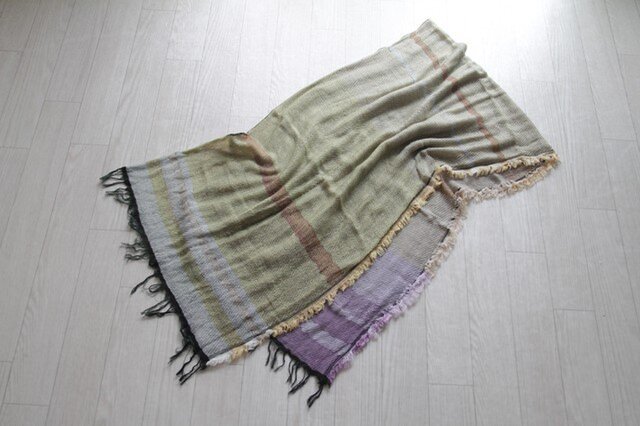 roots shawl MIDDLE wool70 10-02の画像1枚目