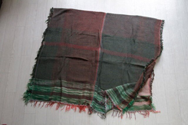 roots shawl BIG wool70 2-17の画像1枚目