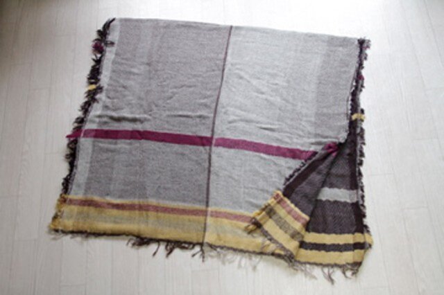 roots shawl BIG wool70 11-14の画像1枚目