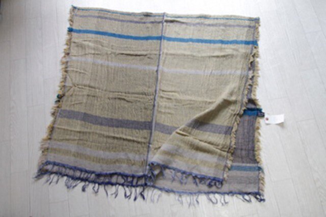 roots shawl BIG wool70 2-12の画像1枚目
