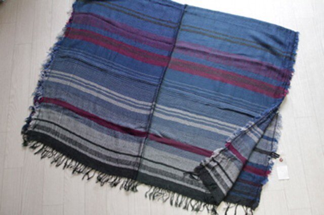 roots shawl BIG wool70 2-11の画像1枚目