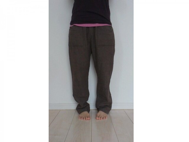 綿麻のゆるパンツ025の画像1枚目