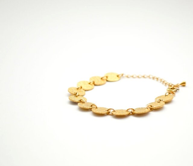 Circle Brass Plate Braceletの画像1枚目