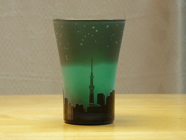 星降る街の タンブラー モスグリーン (1個)の画像1枚目
