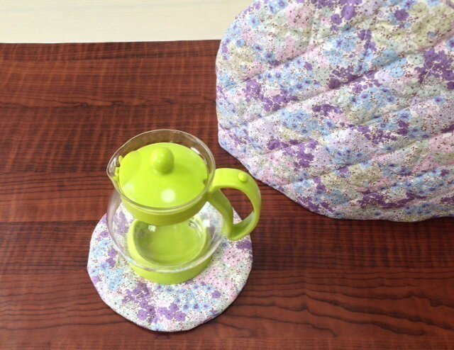 1点もの❁ふんわりティーセット ちょうちょ パープル系の画像1枚目